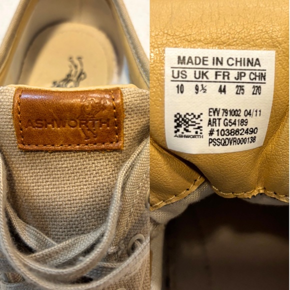 Ashworth Ash Sneakers Sand Storm Size 10 - Picture 8 of 8